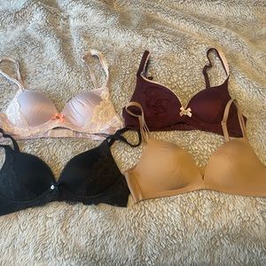 THREE Body by Victoria lightly lined no underwire + ONE